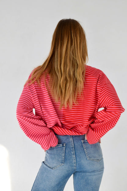 Camiseta Mariona Rojo y Rosa