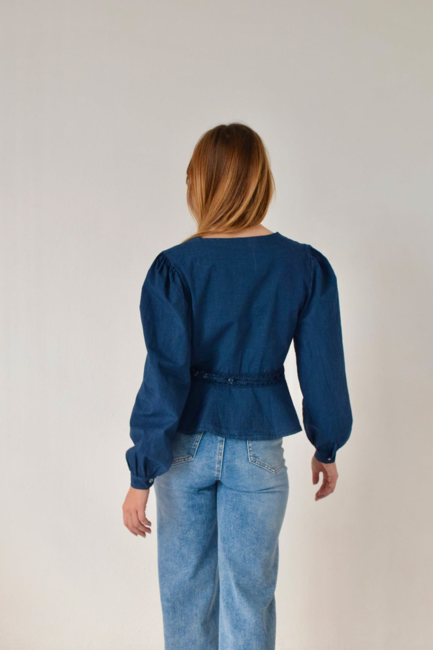 Roma Navy Blouse