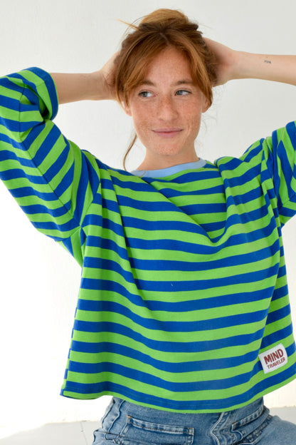 Camiseta Núria Verde y Marino