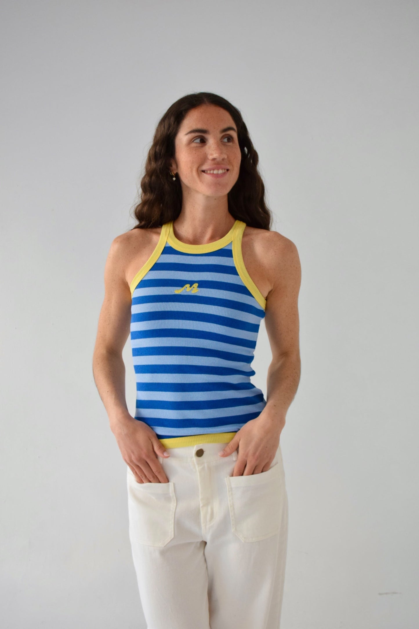 Nuri Celeste and Blue Top