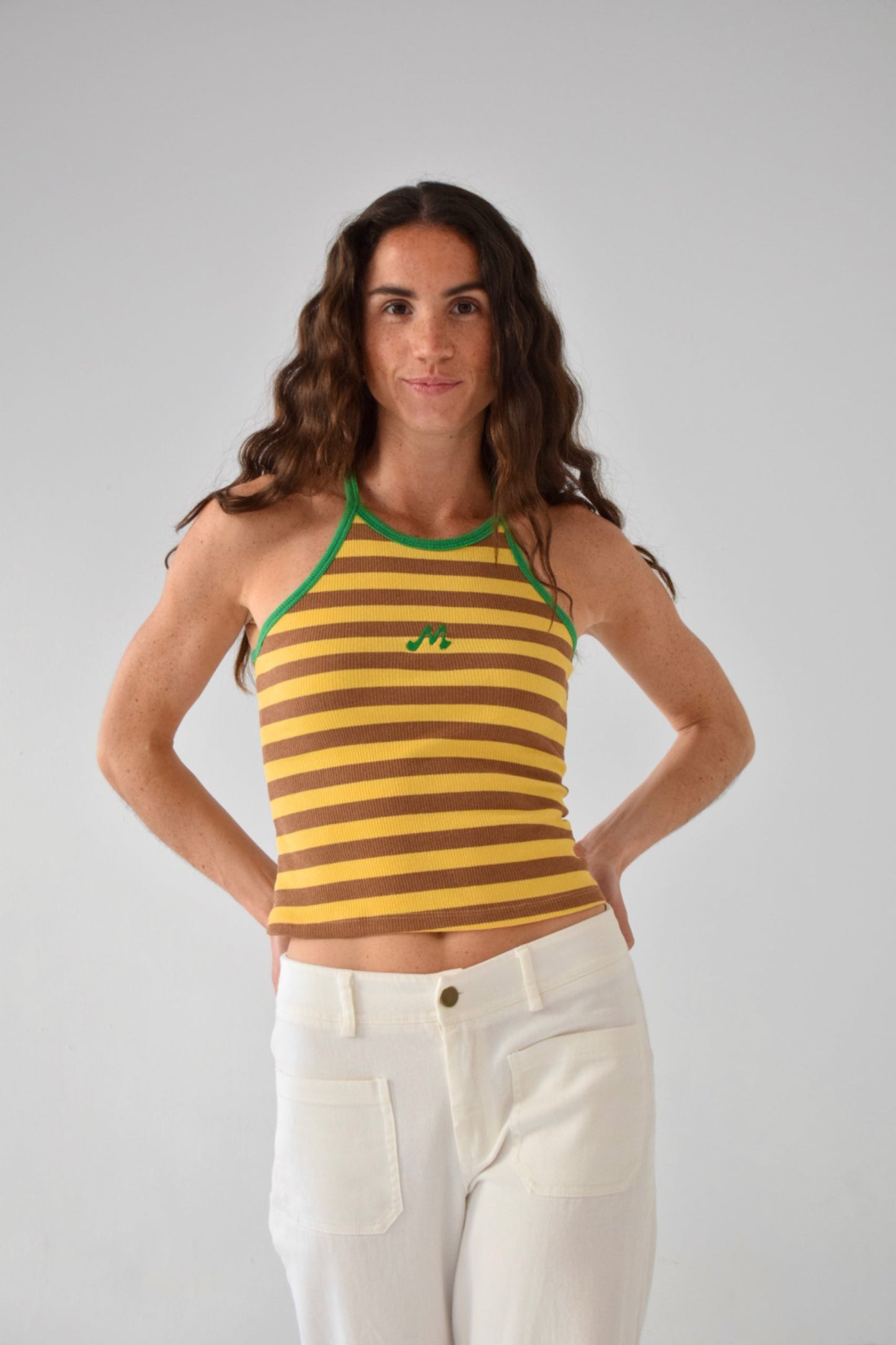 Yellow and Brown Moni Top