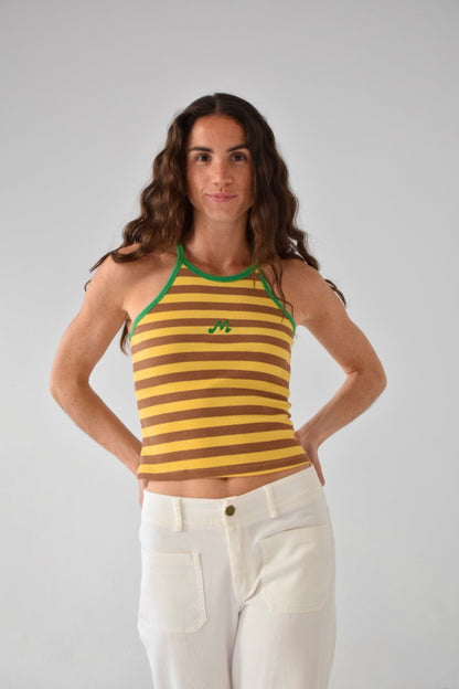 Yellow and Brown Moni Top