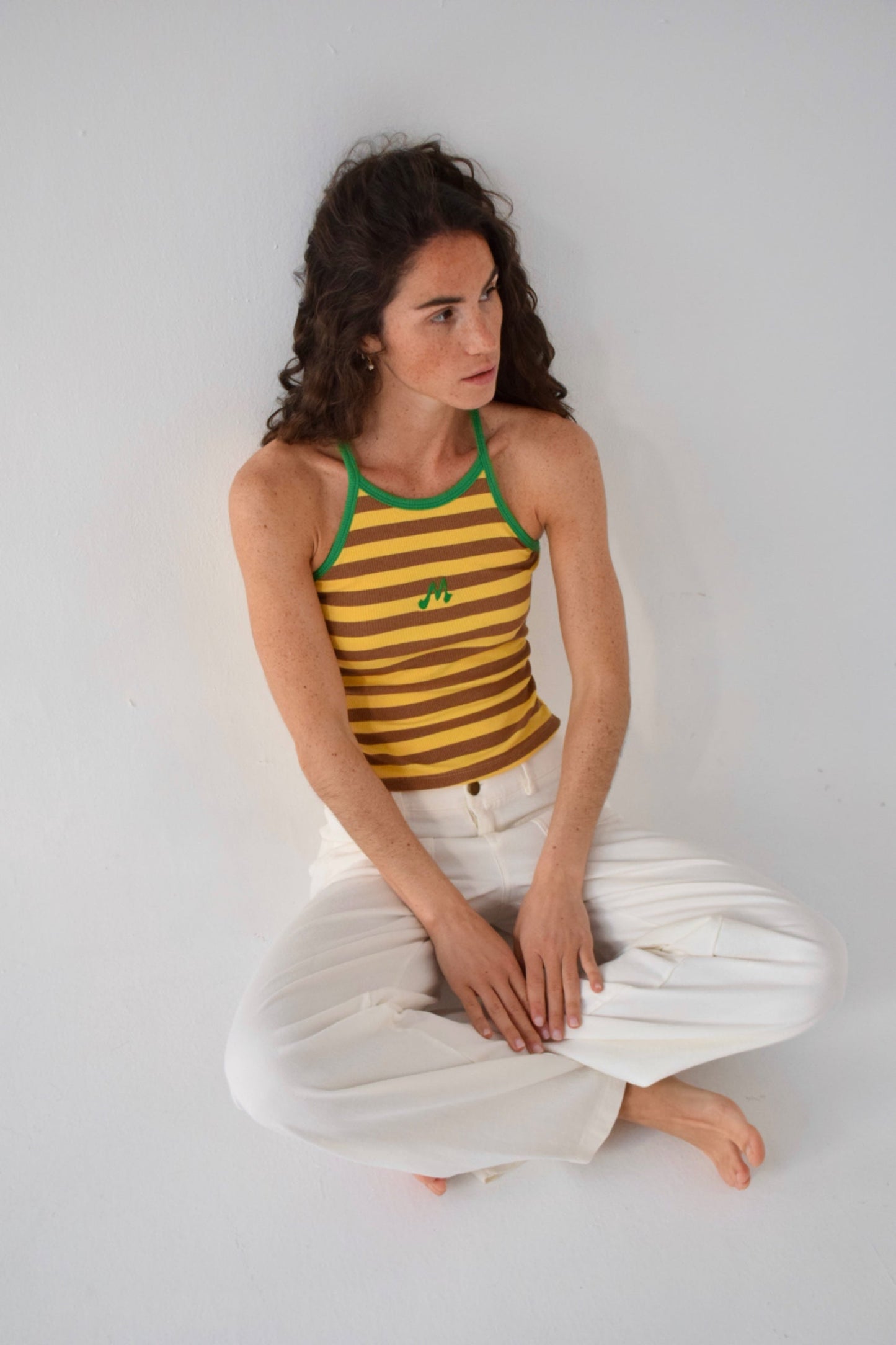 Yellow and Brown Moni Top