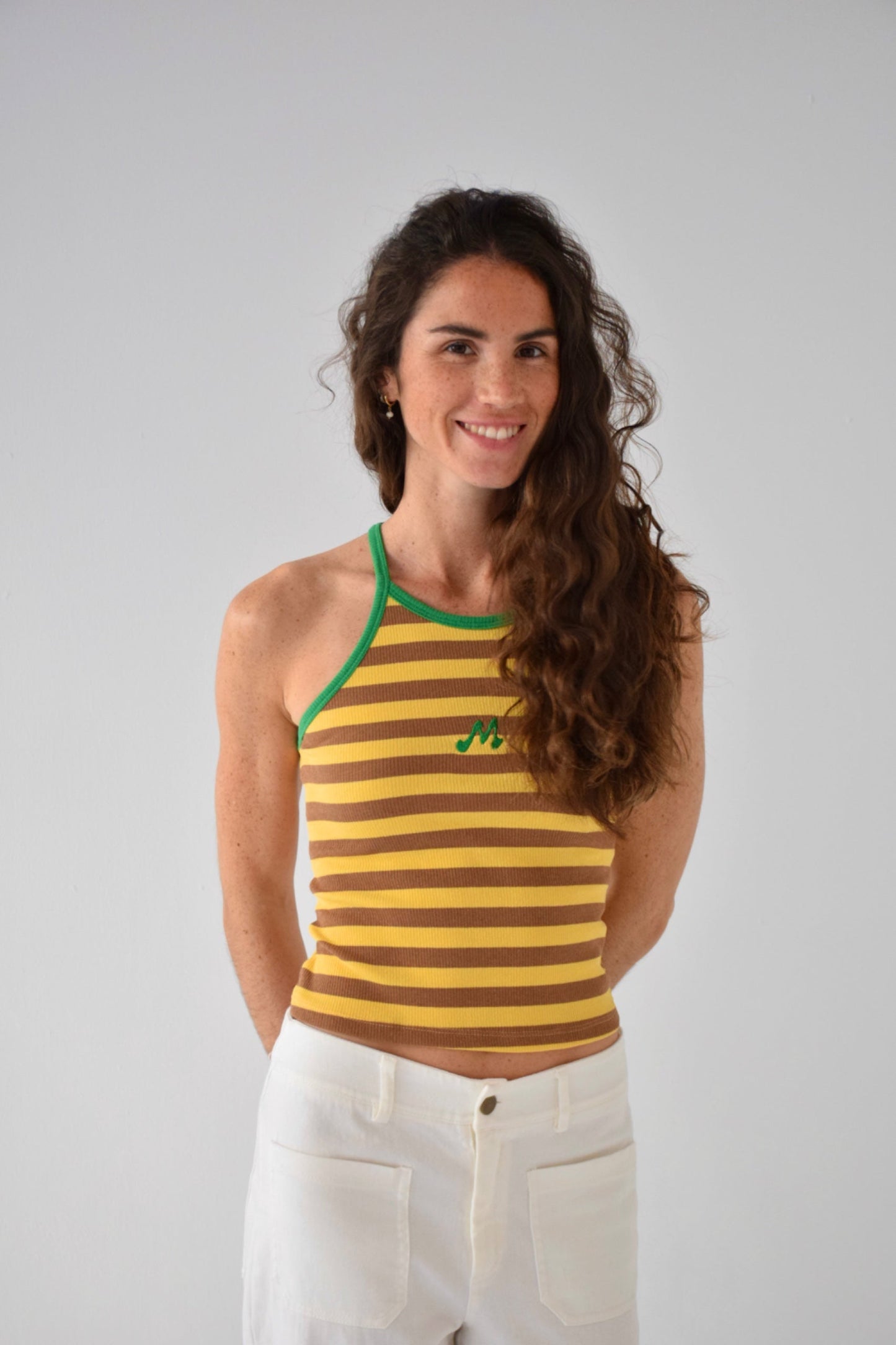 Yellow and Brown Moni Top