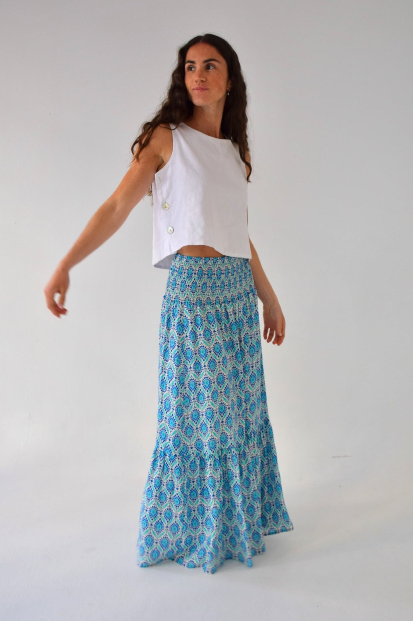 Mica Navy Skirt