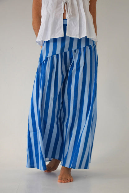 Falda Beth Rayas Azul