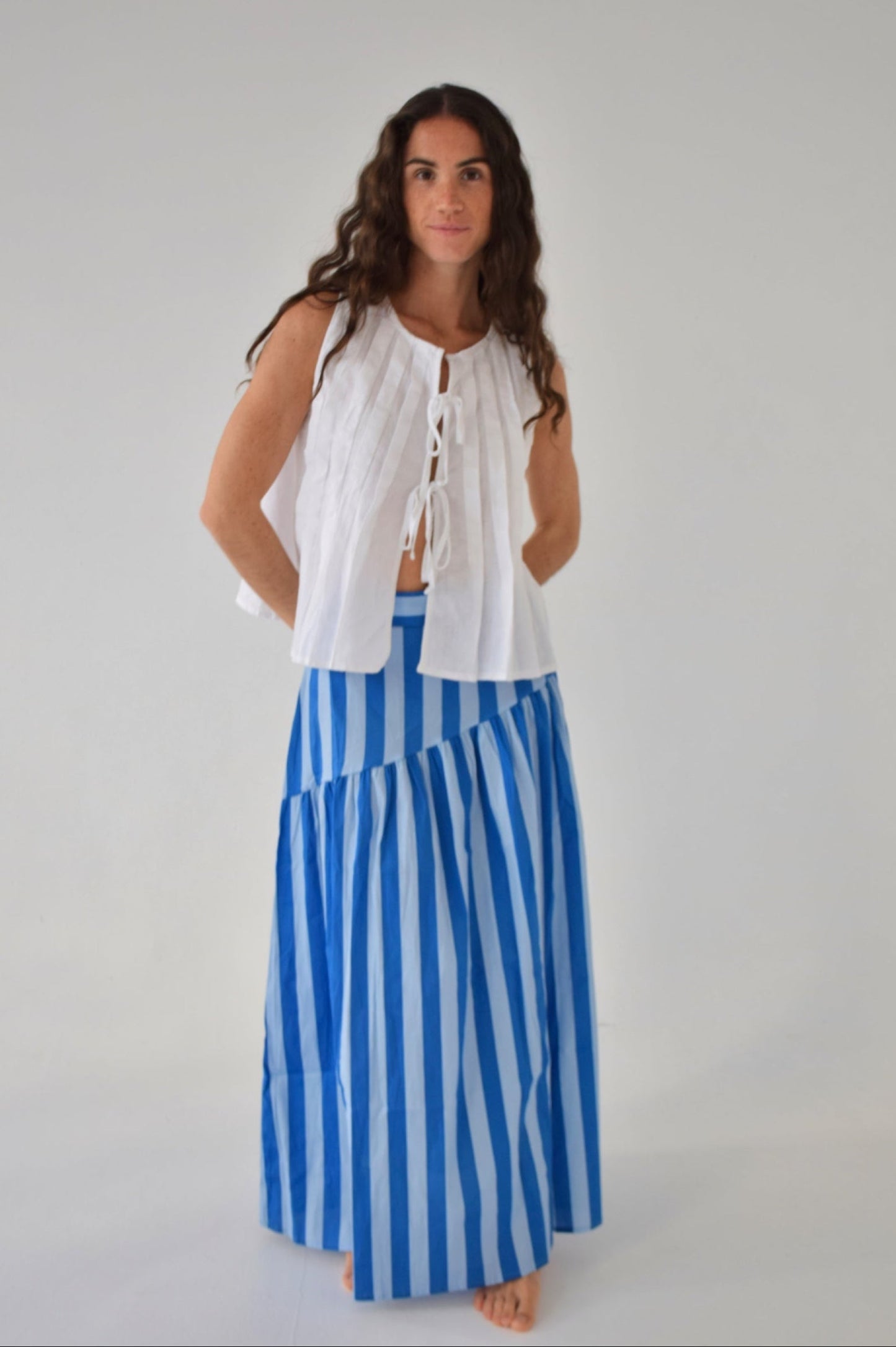 Falda Beth Rayas Azul