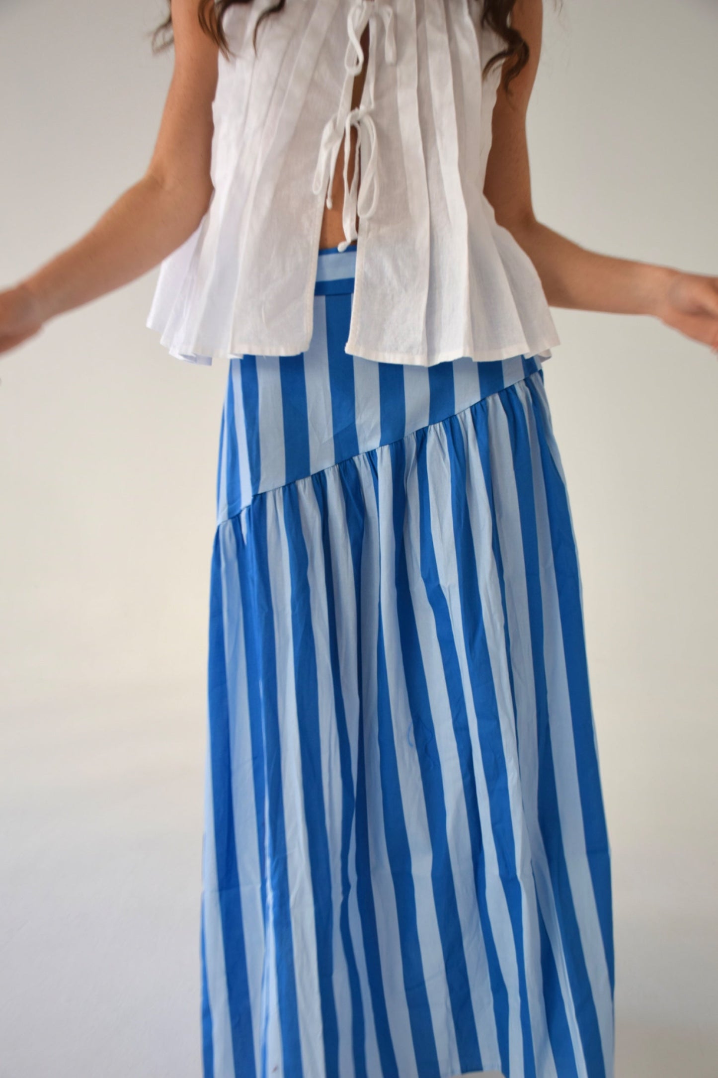 Falda Beth Rayas Azul
