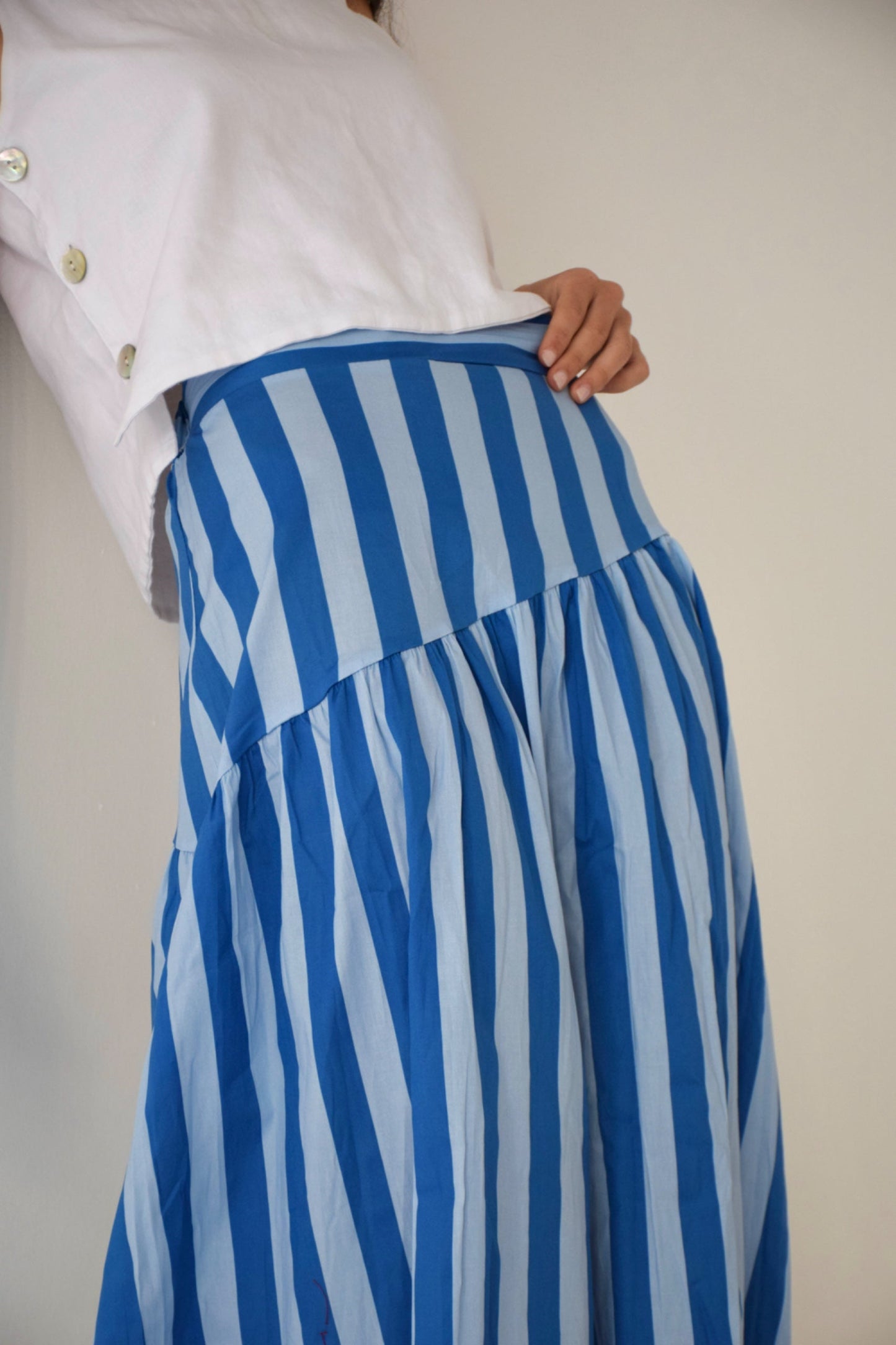 Falda Beth Rayas Azul