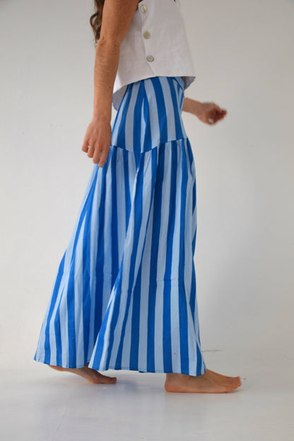 Falda Beth Rayas Azul