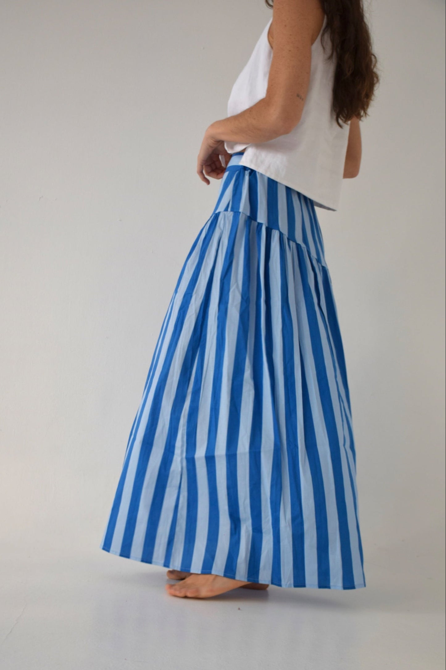 Falda Beth Rayas Azul