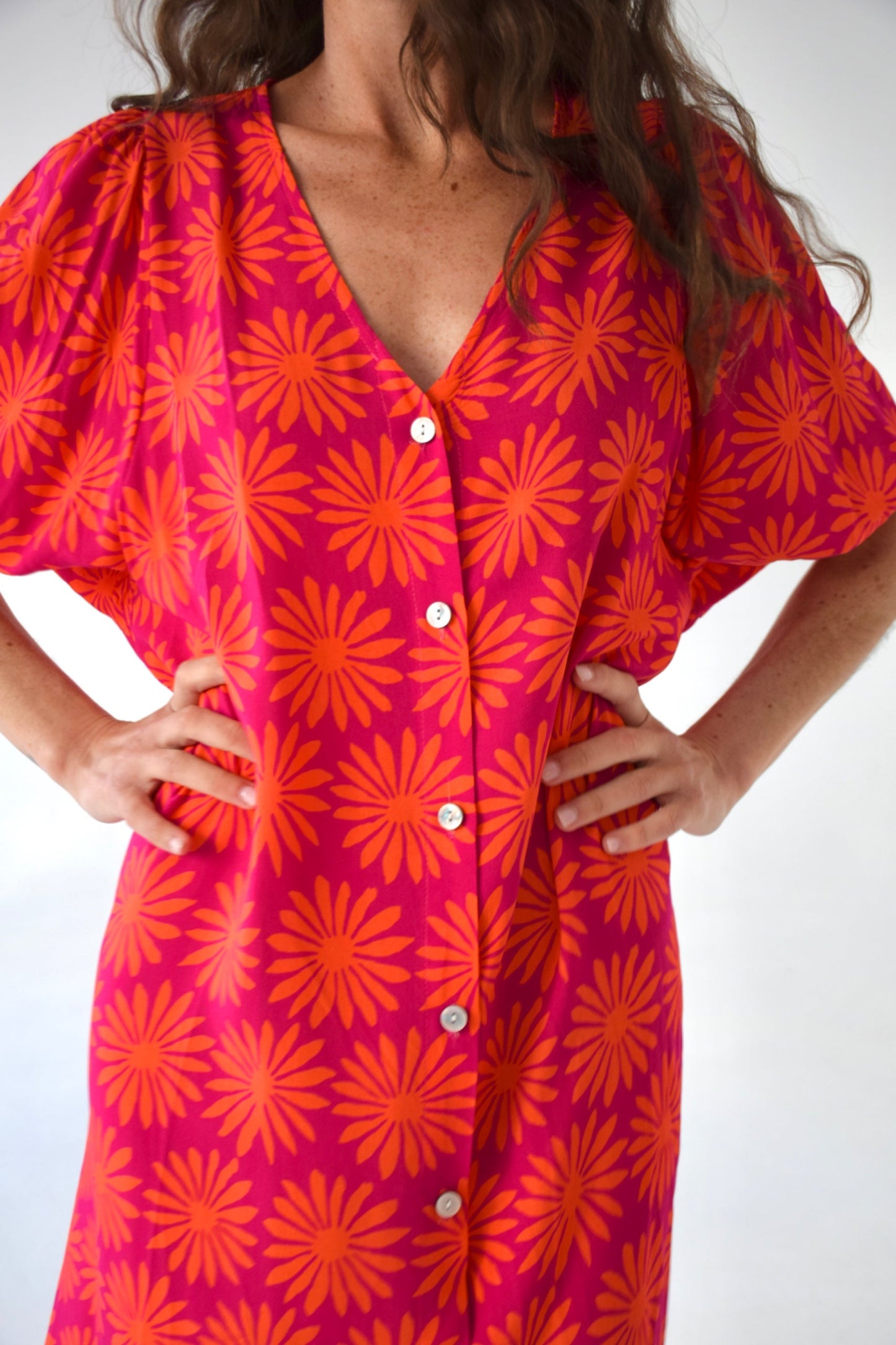 Mica Pink Floral Dress