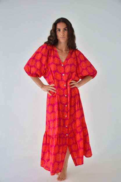 Mica Pink Floral Dress