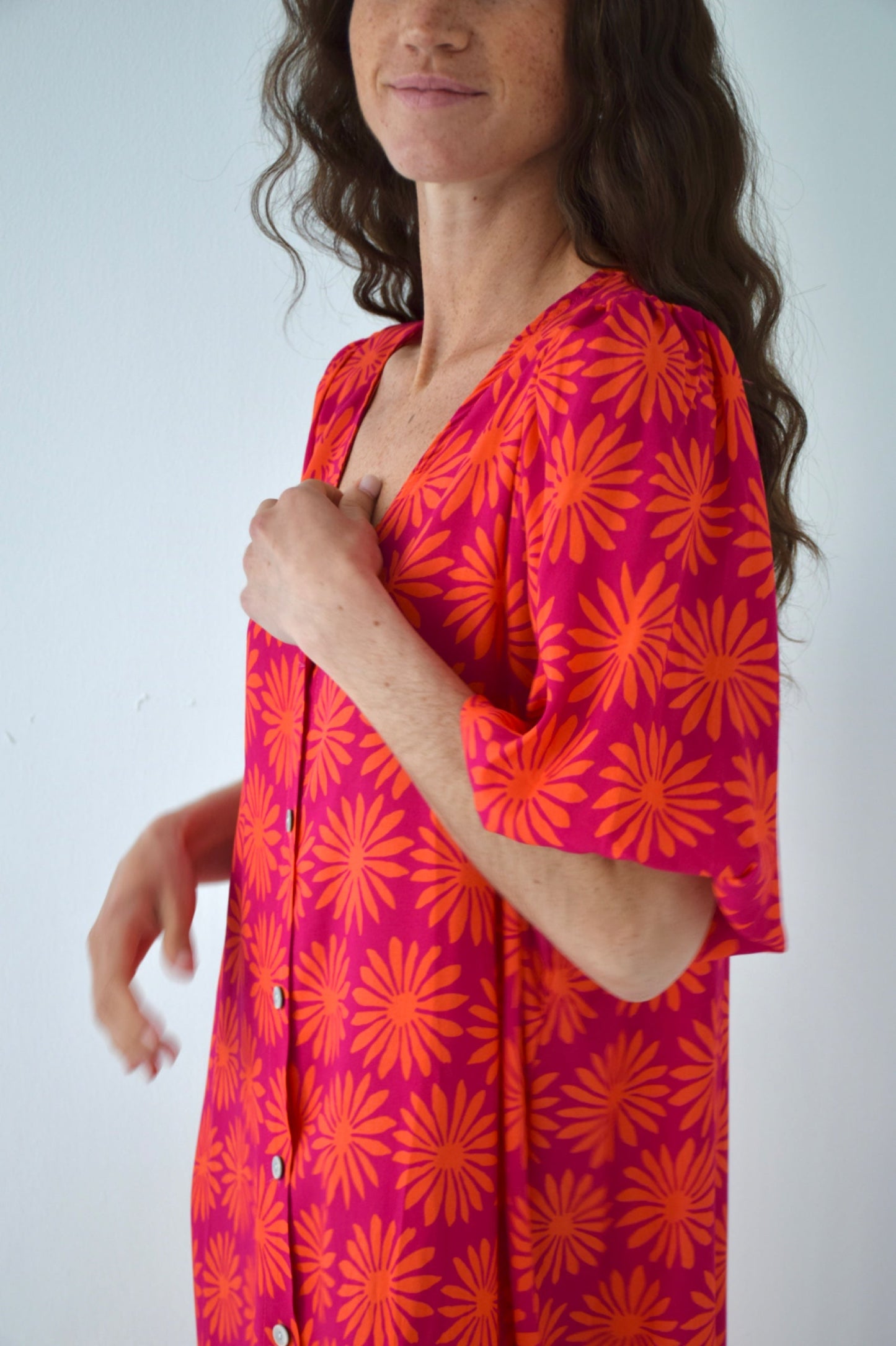 Mica Pink Floral Dress