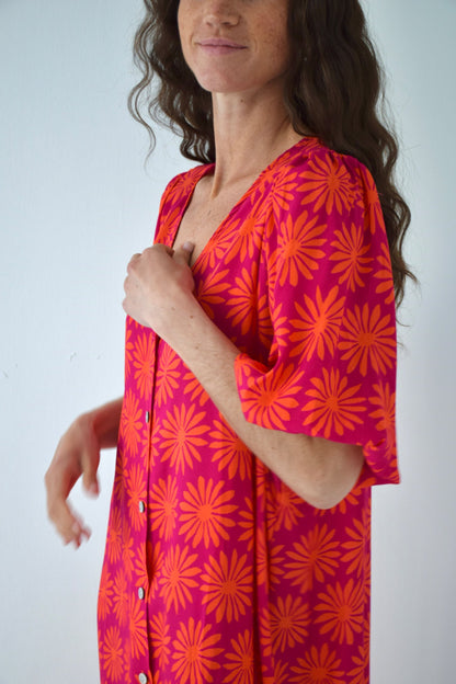 Mica Pink Floral Dress