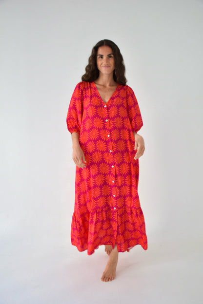 Mica Pink Floral Dress