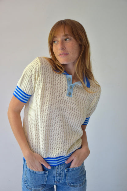 Polo Sara Azul y Celeste