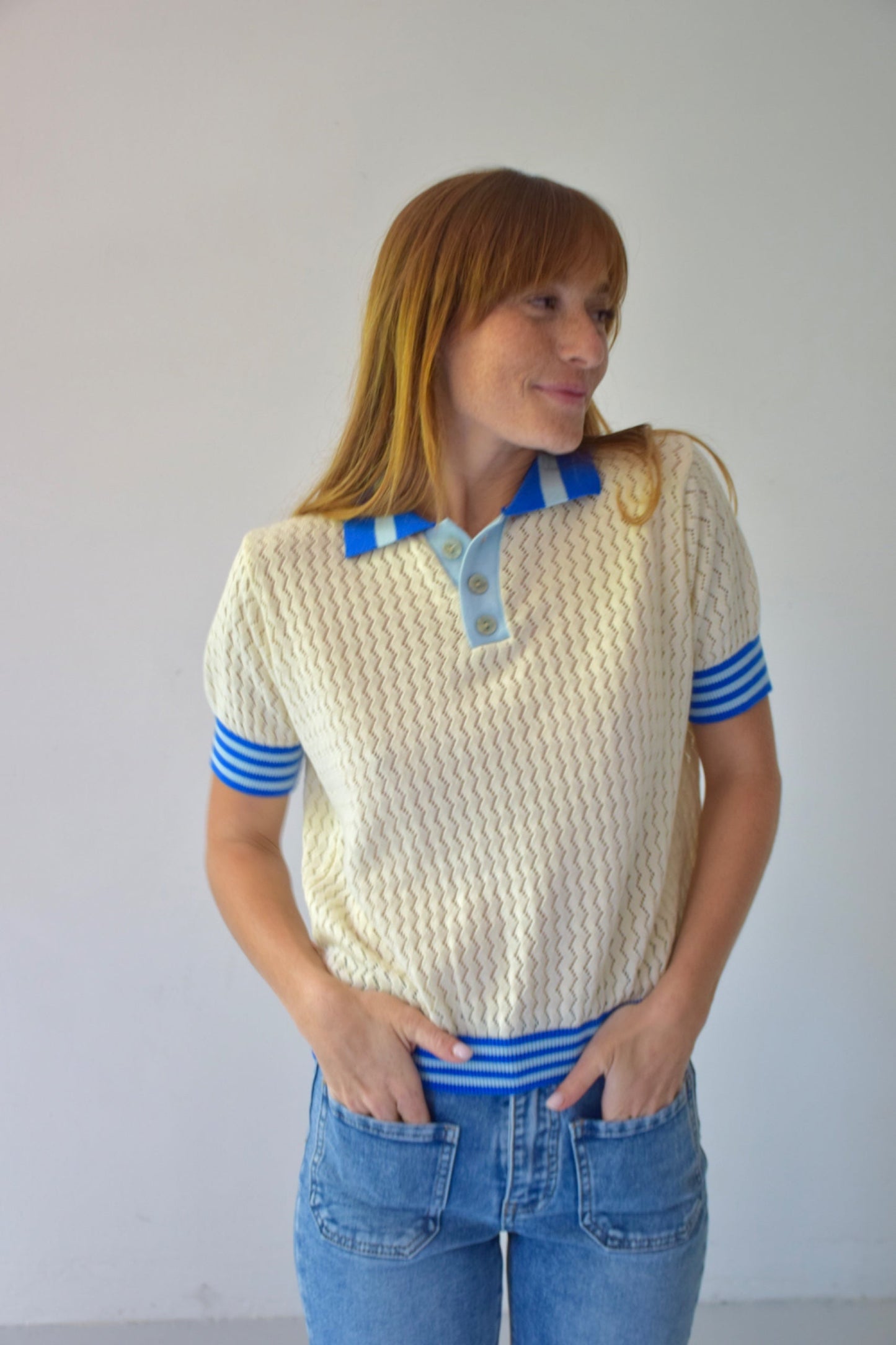 Polo Sara Azul y Celeste