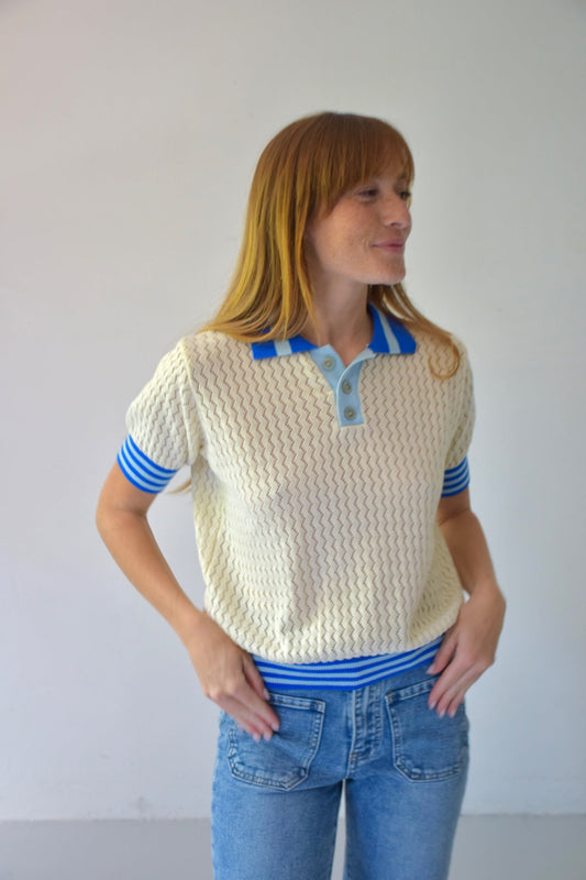 Polo Sara Azul y Celeste