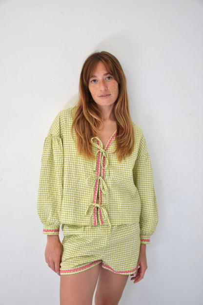Short Marta Vichy Verde