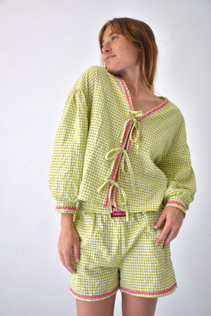 Short Marta Vichy Verde