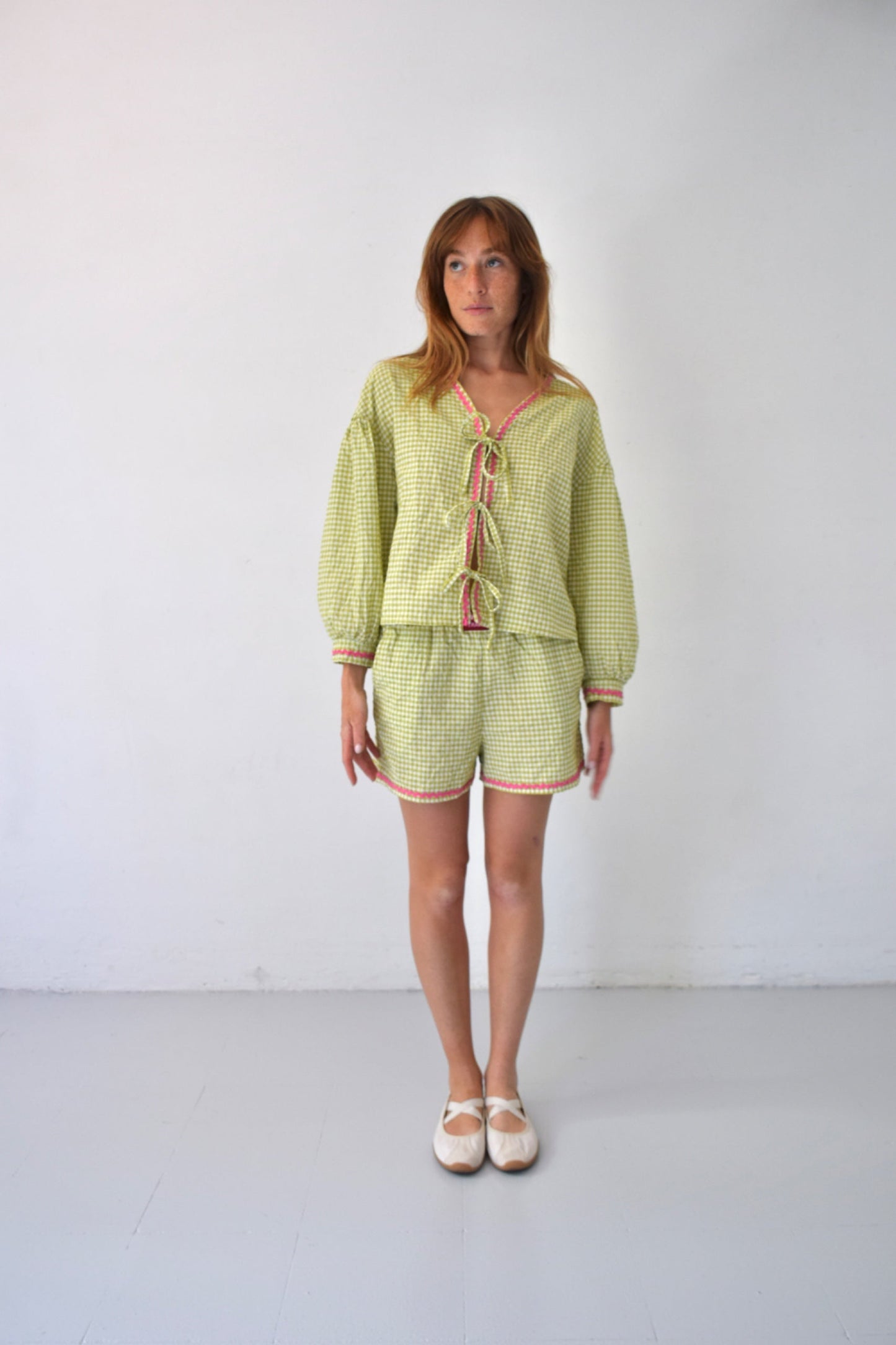 Short Marta Vichy Verde