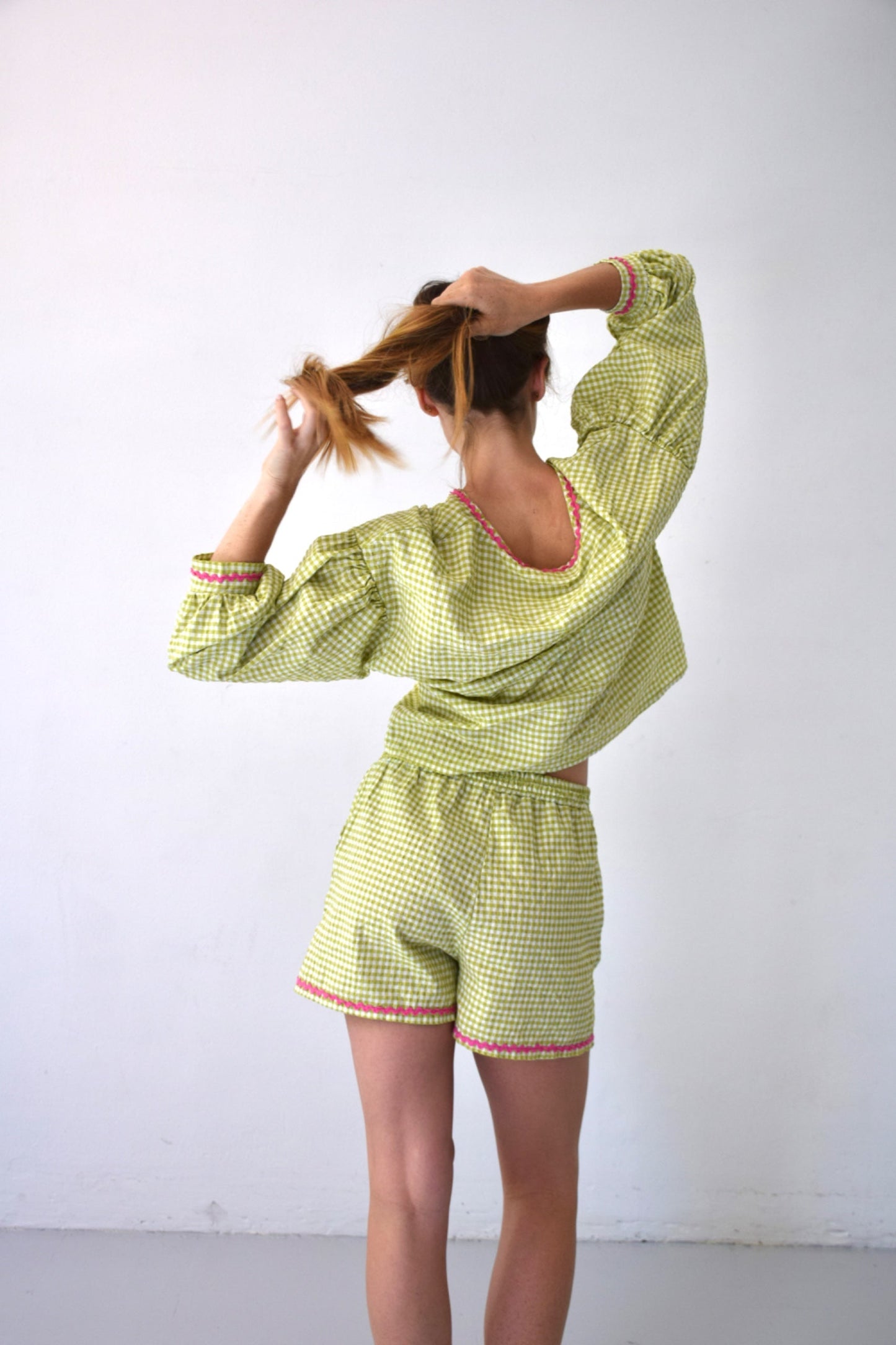 Short Marta Vichy Verde
