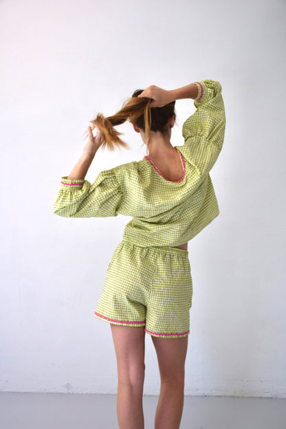 Short Marta Vichy Verde