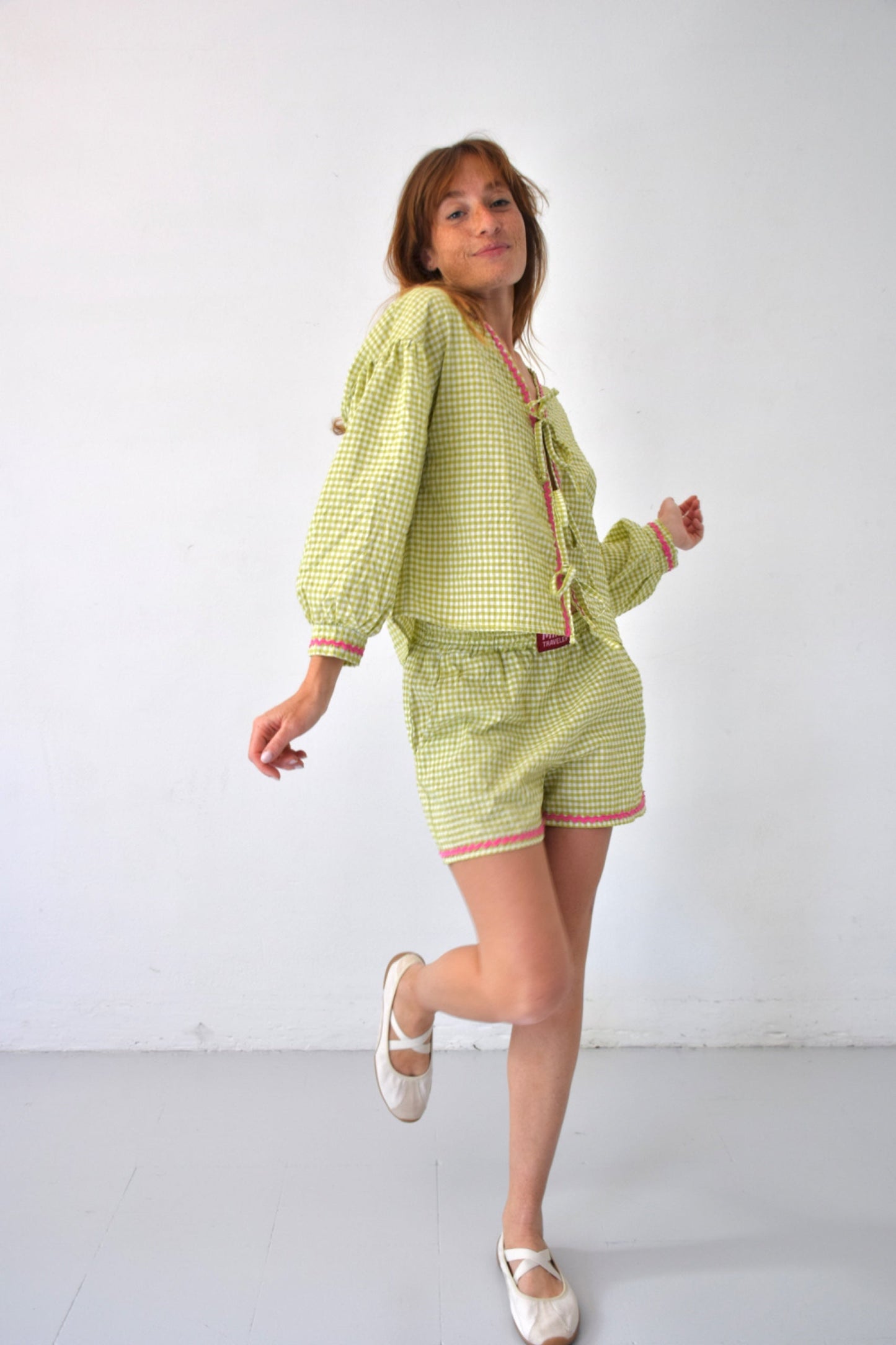 Short Marta Vichy Verde