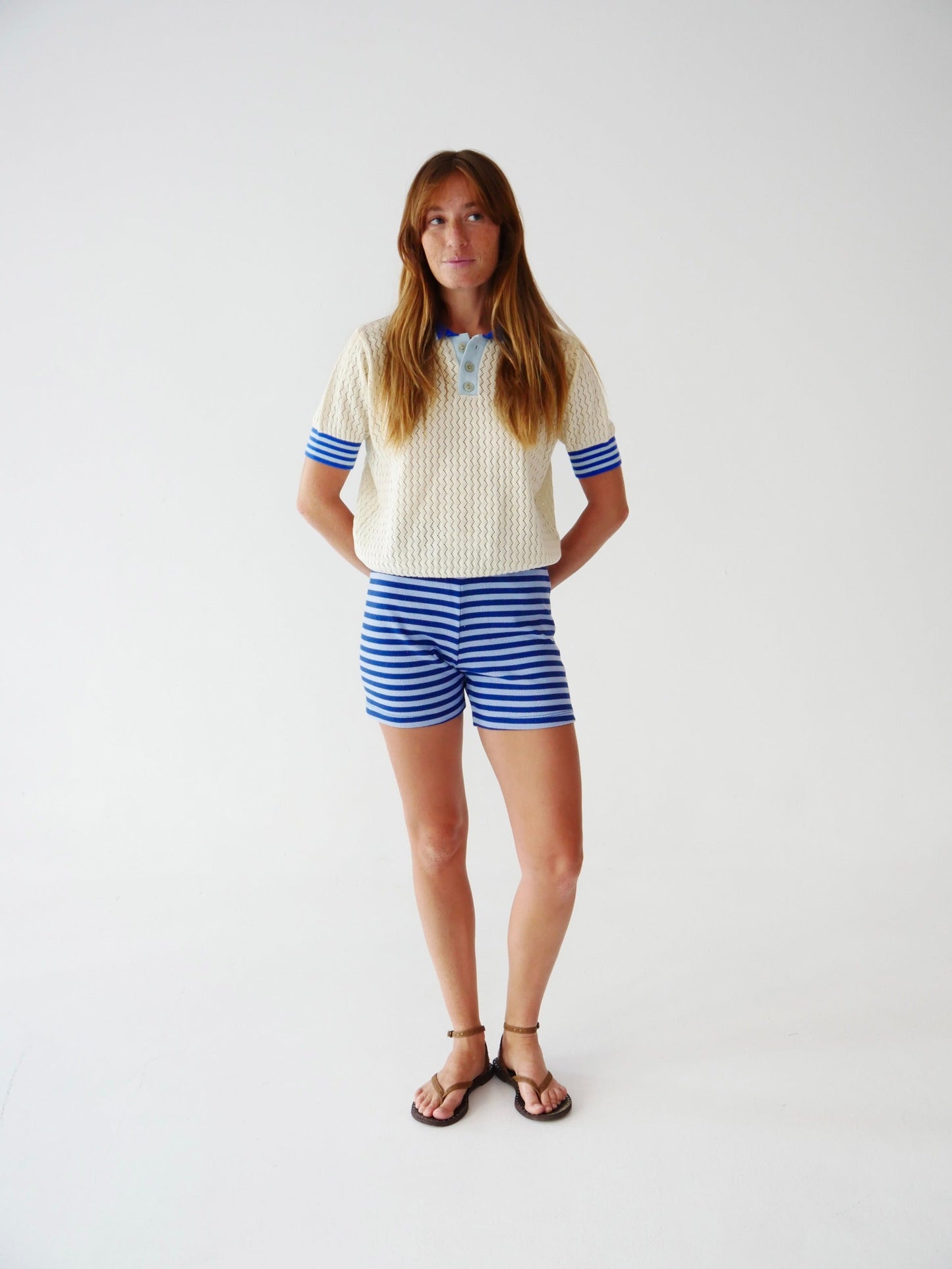 Short Núria Celeste y Azul
