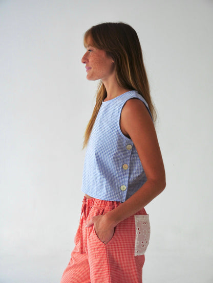 Top Claudia Vichy Azul Cielo