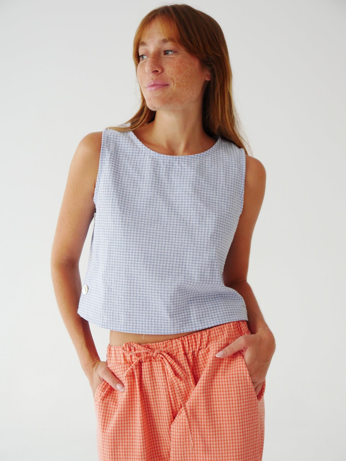 Top Claudia Vichy Azul Cielo