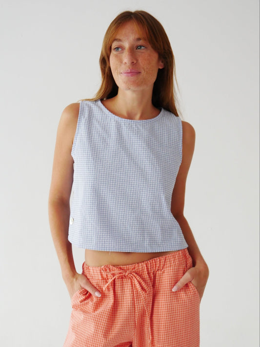 Top Claudia Vichy Azul Cielo