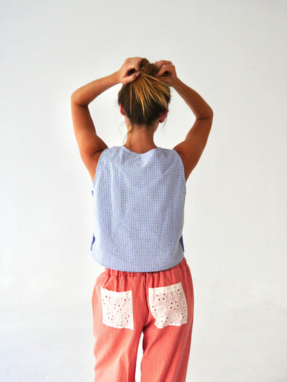 Top Claudia Vichy Azul Cielo