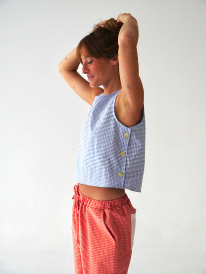 Top Claudia Vichy Azul Cielo