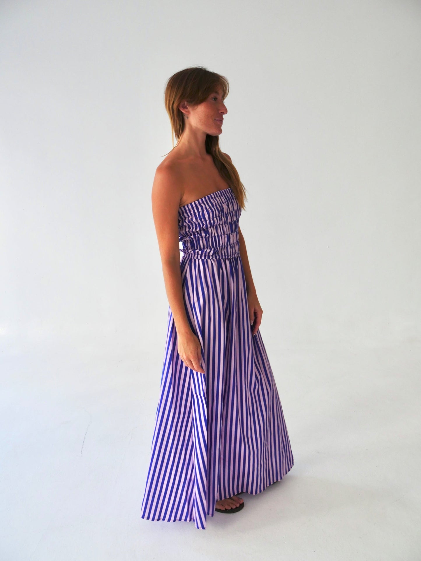 Emily Blue and Pink Striped Dress