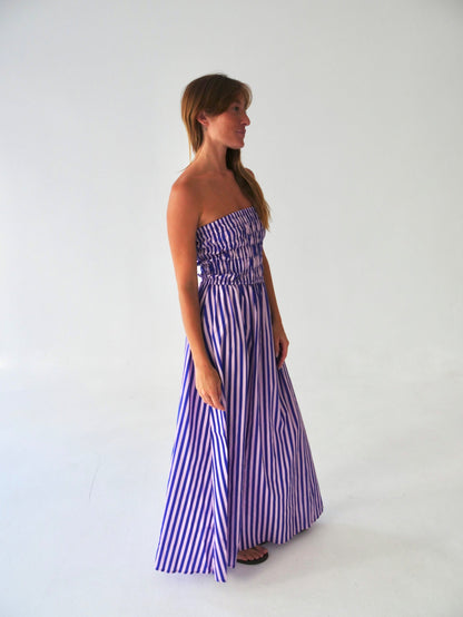 Emily Blue and Pink Striped Dress