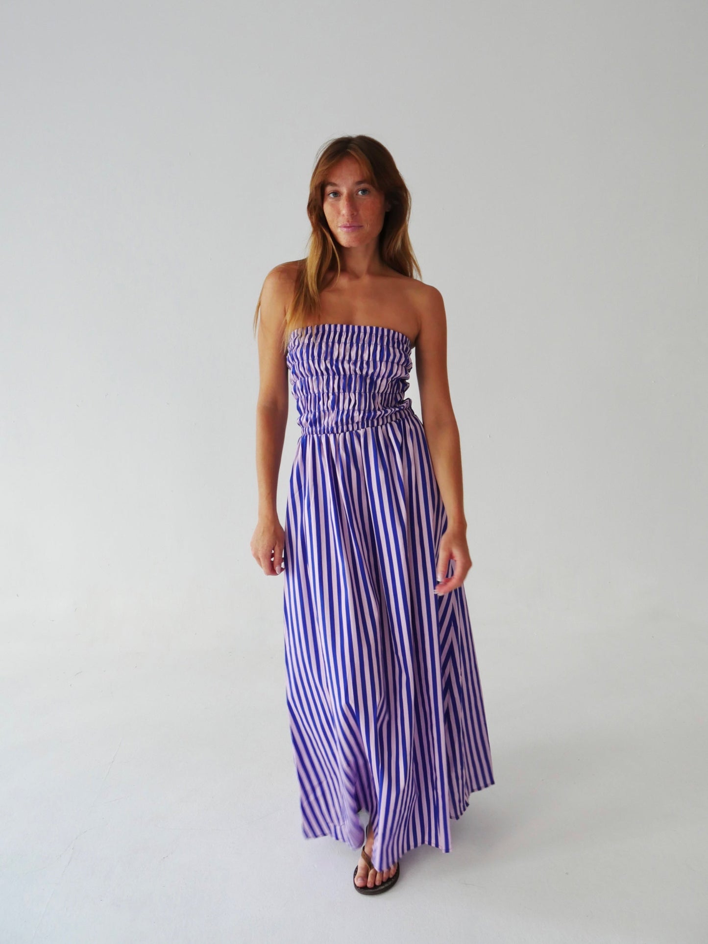 Emily Blue and Pink Striped Dress