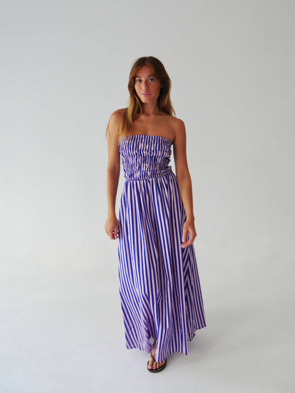 Emily Blue and Pink Striped Dress