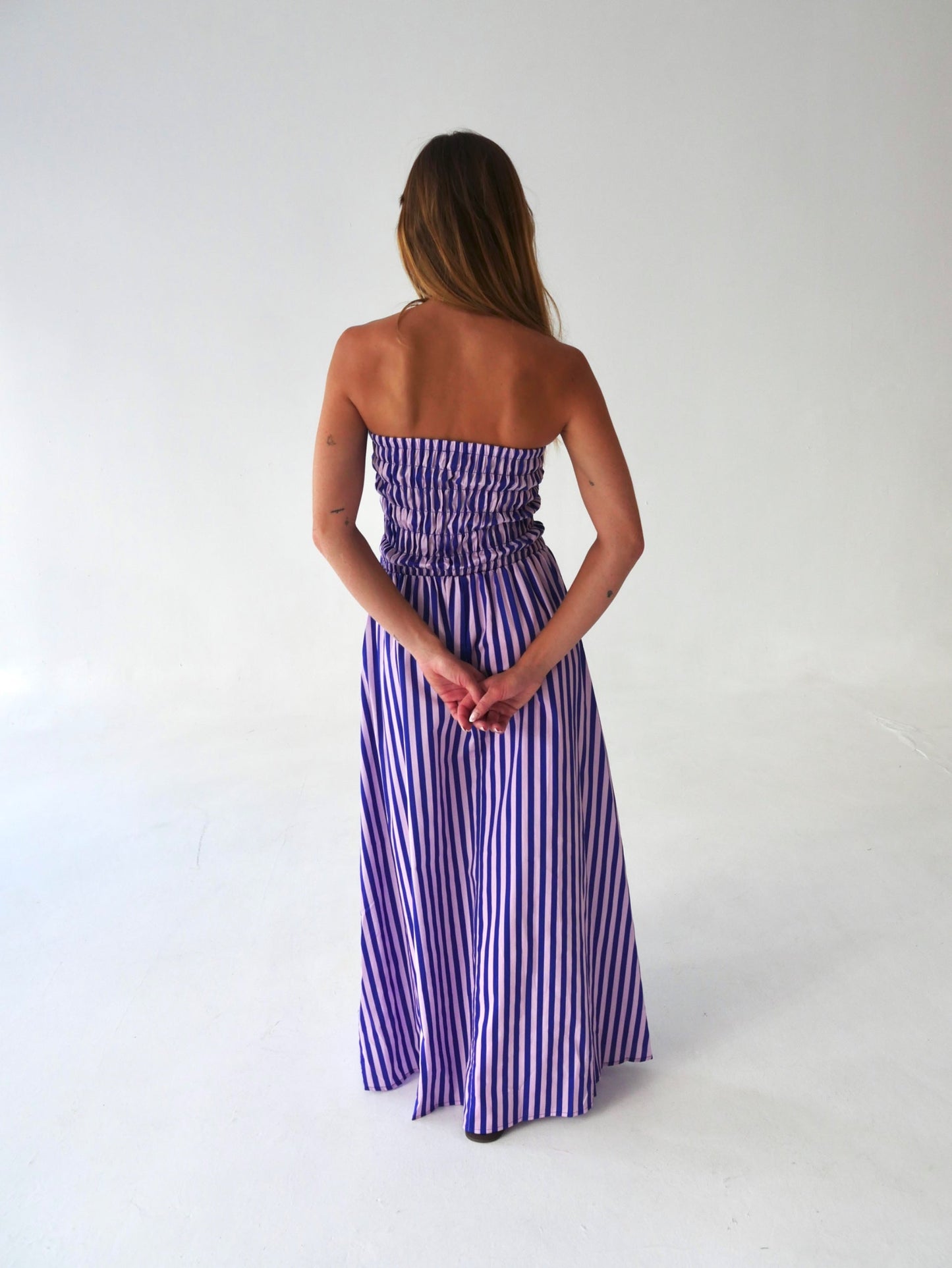 Emily Blue and Pink Striped Dress