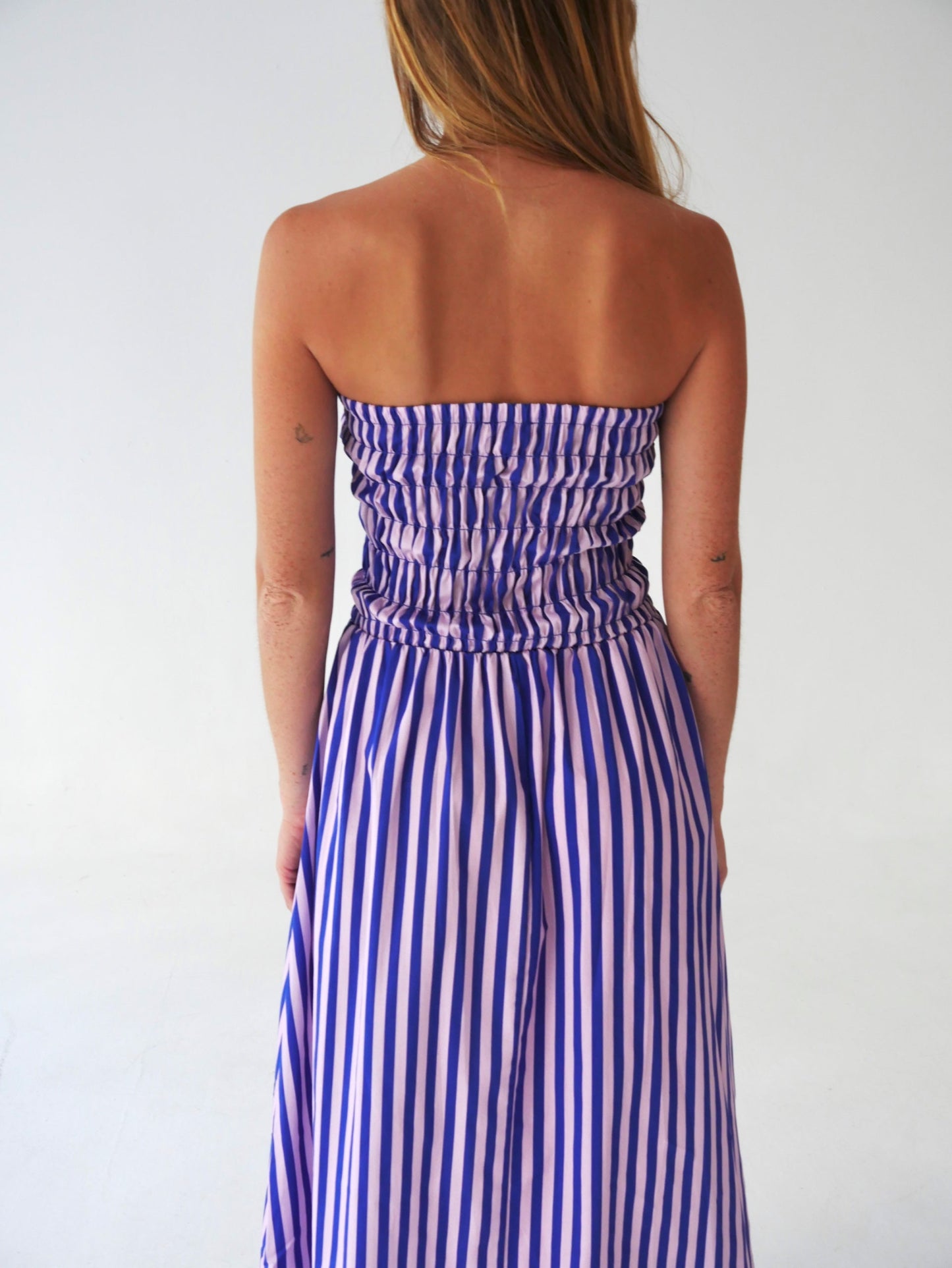 Emily Blue and Pink Striped Dress