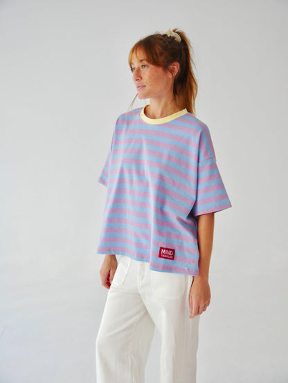 Camiseta Nunu Lila y Celeste