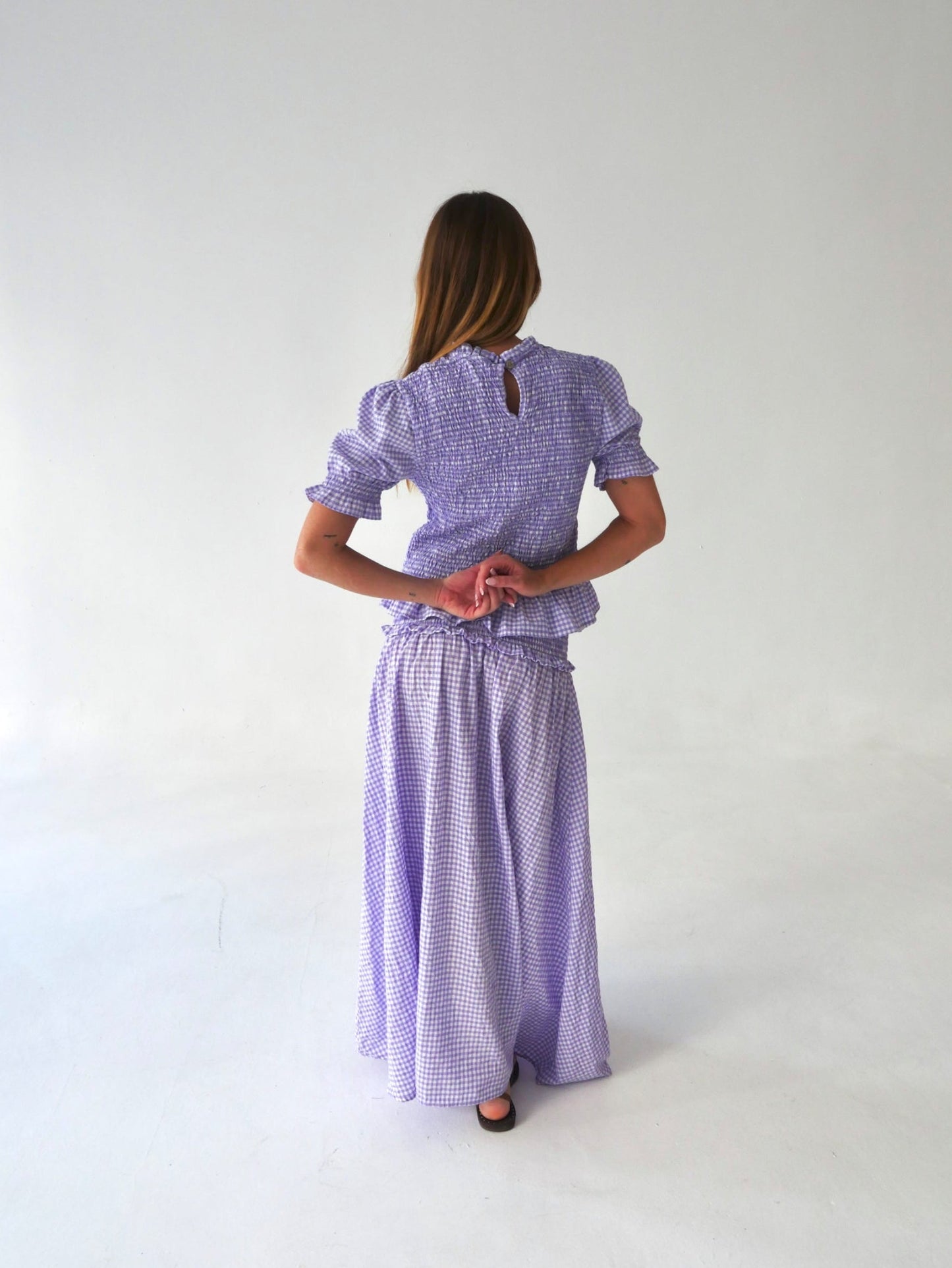 Falda Lea Vichy Lavanda