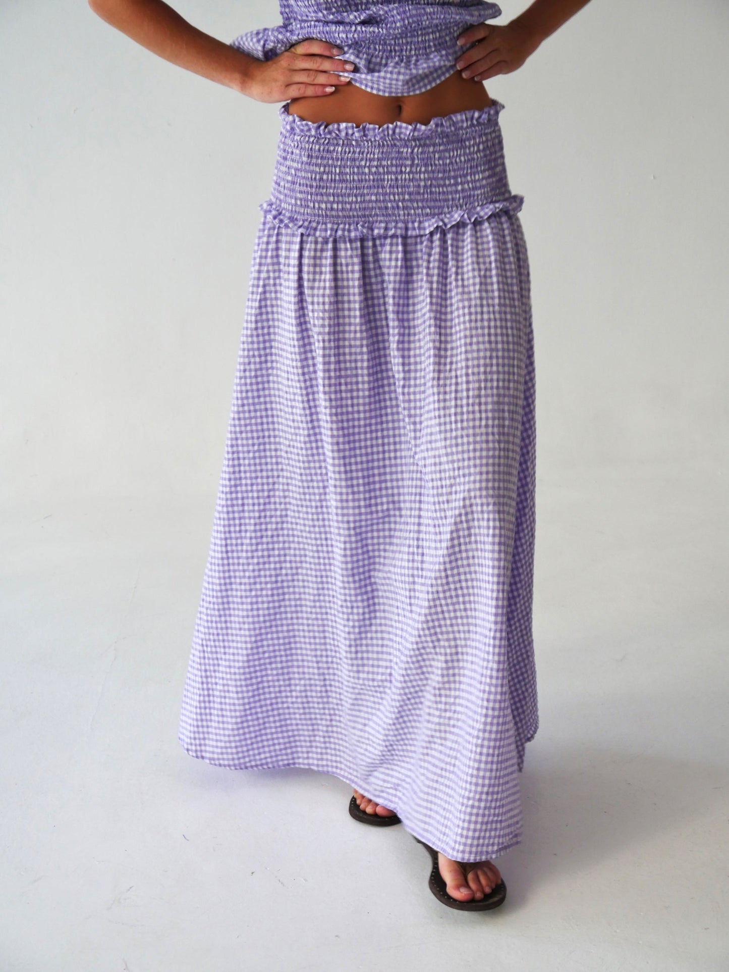 Falda Lea Vichy Lavanda