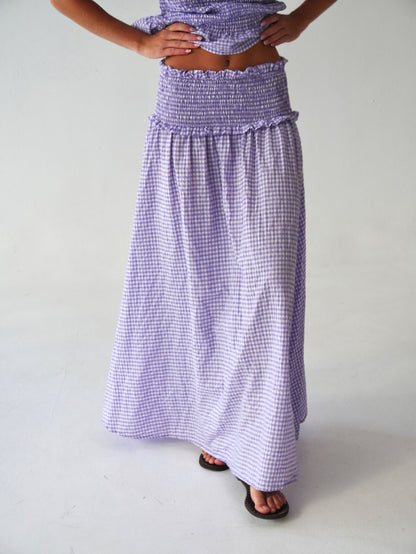Falda Lea Vichy Lavanda