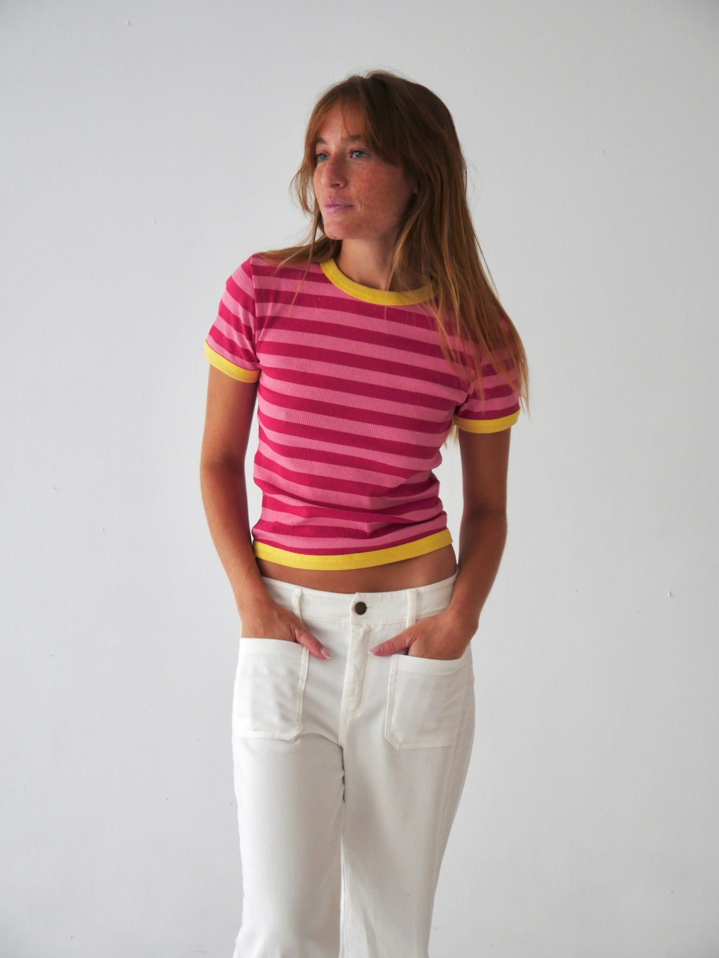 Top Tiara Rosa y Fucsia