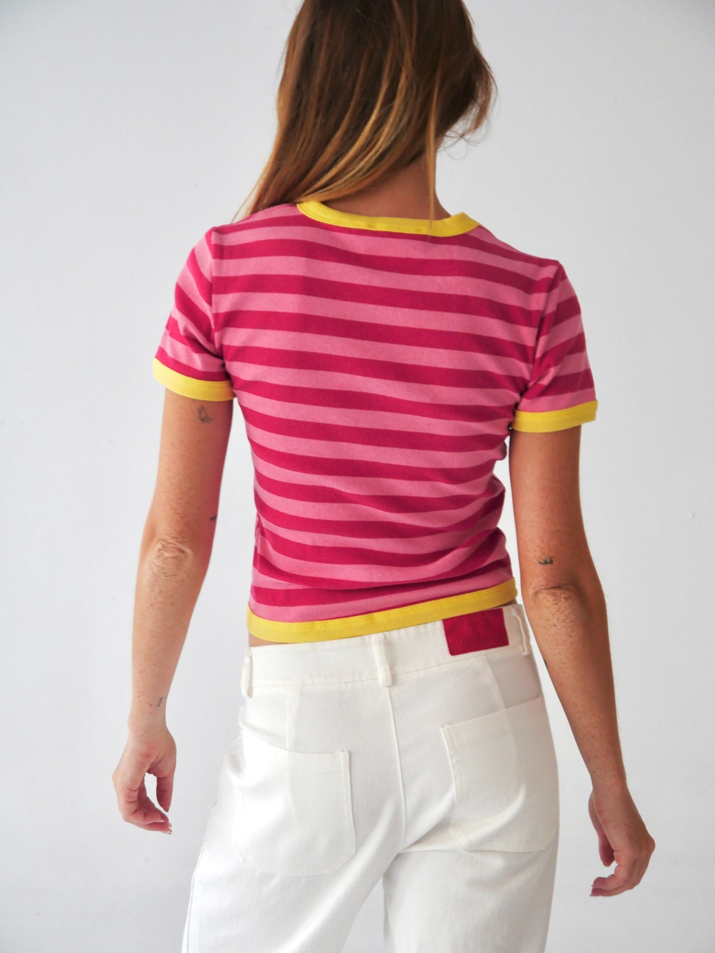 Top Tiara Rosa y Fucsia