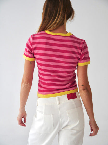 Top Tiara Rosa y Fucsia