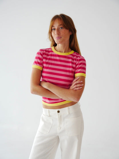 Top Tiara Rosa y Fucsia
