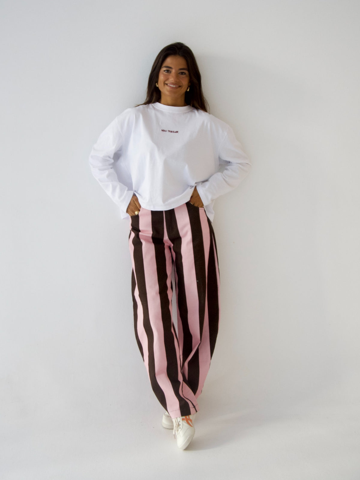 Jeans Clarissa Marrón y Rosa